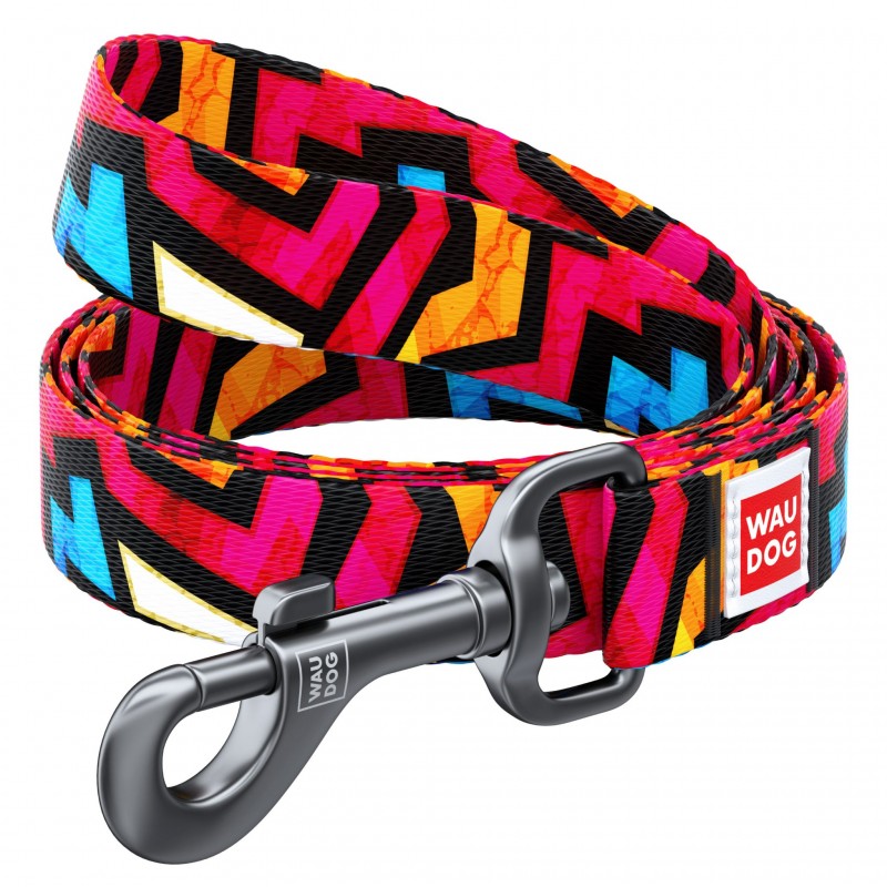 WAUDOG Nylon dog leash "Graffiti" design, W 15 mm, L 122 cm