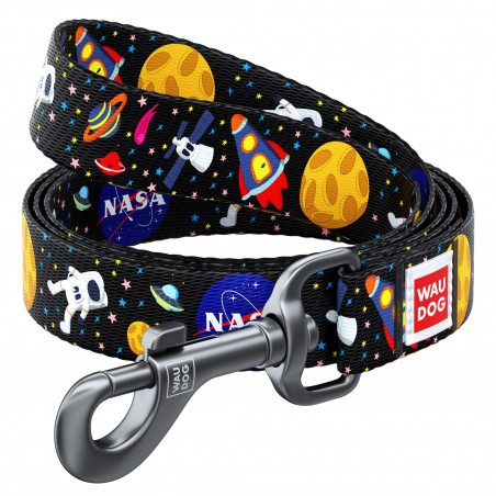 WAUDOG Nylon dog leash "NASA" design, W 25 mm, L 122 cm