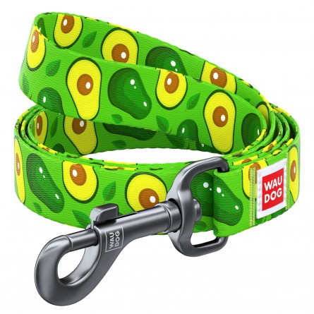 WAUDOG Nylon dog leash "Avocado" design, W 15 mm, L 122 cm