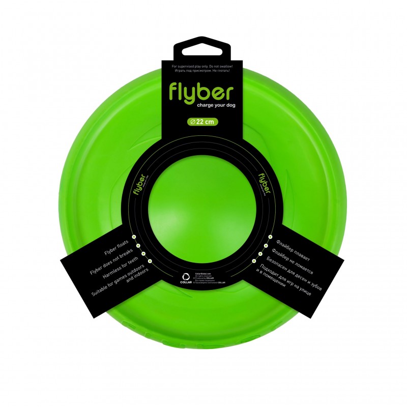 Flying disk FLYBER, diameter 22 cm, green