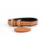 WAUDOG Soft genuine leather dog collar with QR passport, W 15 mm, L 27-36 cm