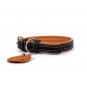 WAUDOG Soft genuine leather dog collar with QR passport, W 20 mm, L 30-39 cm