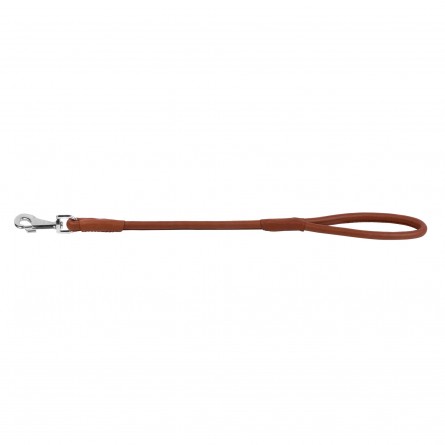 WAUDOG Soft genuine leather dog leash, rolled, D 13 mm, L 55 cm brown