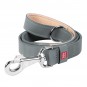 WAUDOG Classic genuine leather dog leash, W 20 mm, L 122 cm grey